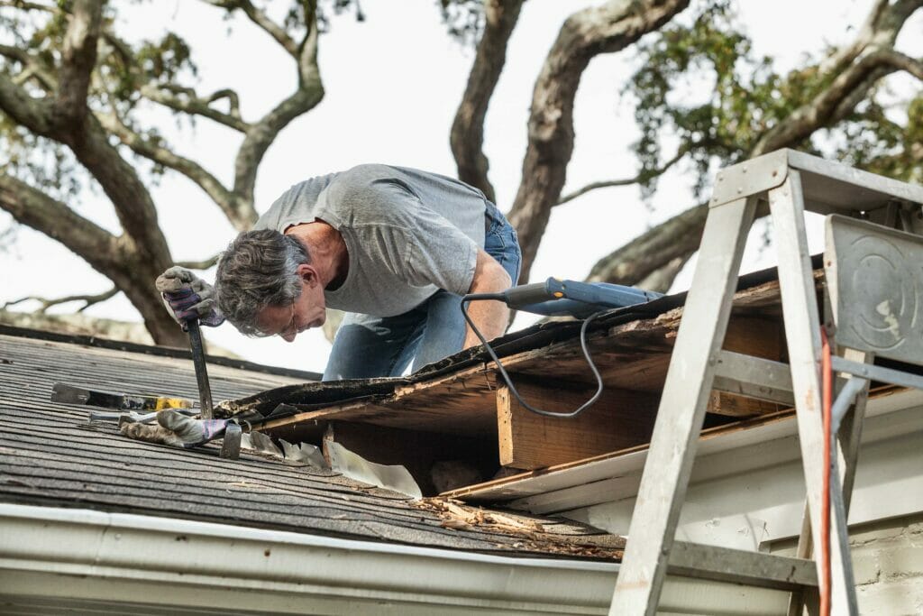 storm damage roof repair in Hillsdale
